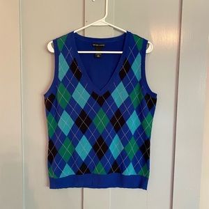 NY & Co Argyle sweater vest large